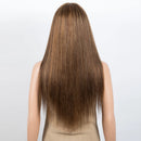 Long, straight brown hair on a plain background, Obroi