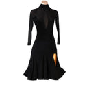 Black Latin Skirt Women Simple Latin Game Dress Adult Graceful Latin Dresses
