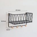 Nordic Creative Wall Hook Storage Rack Home Wall Decoration Multifunctional Partition Iron Storage Rack Organizer Kitchen