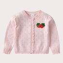 Baby Sweater Women Treasure Long Sleeve Pure Cotton Knitting Cardigan Strawberry Princess Infant Sweater