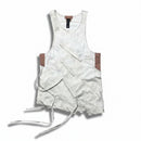 Tank Top Cotton Vest Waxed Dyed Worn Out Water Washing Tassel Sleeveless T-shirt