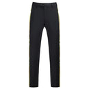 Men pants leather trim Casual Male Formal Pants Elastic Straight Formal Trousers