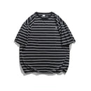 T Shirt Men's Vintage Loose Couple Versatile Tee for Summer