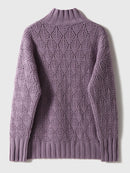 Wool Cashmere Pullover Half-high Neck Solid Warm Sweater Autumn Winter