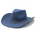 Autumn Denim Men's Top Panama Jazz Hat Bent Edge Large Brim