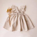 Girl Dresses Summer Linen Cotton Baby Girl Holiday Clothes Baby Girl Beach Dress
