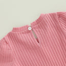 Summer Toddler Baby Girls Boy Rompers Clothes Solid Ribbed Jumpsuits Playsuits Clothes