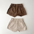 Baby Summer Clothes Cotton and Linen Baby Girl's Skirt Short Leisure Crotch Button Pants