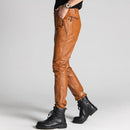 Men's Autumn Genuine Leather Pants Tide Pencil Pants Male Business Casual Motorcycle Slim Trousers