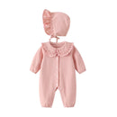 Baby Jumpsuit Autumn Outerwear Long Sleeved Princess Ruffle Collar Old Baby Clothing
