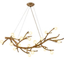 Nordic Retro LED Chandelier For Living Bedroom Tree Branch Art Ceiling Pendant Lights Brown Antique Hanging Lamp