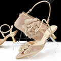Design Shoes & Bag Coffee Color Women's Stiletto Shoes