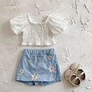 Summer Baby Girls Clothes Rainbow Romper Baby Bodysuit Clothes 0 to 18 Months 2Pcs/Set