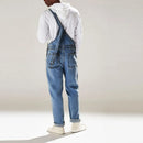 Male Streetwear Men'S Denim Jeans Overall Jumpsuit For Mens