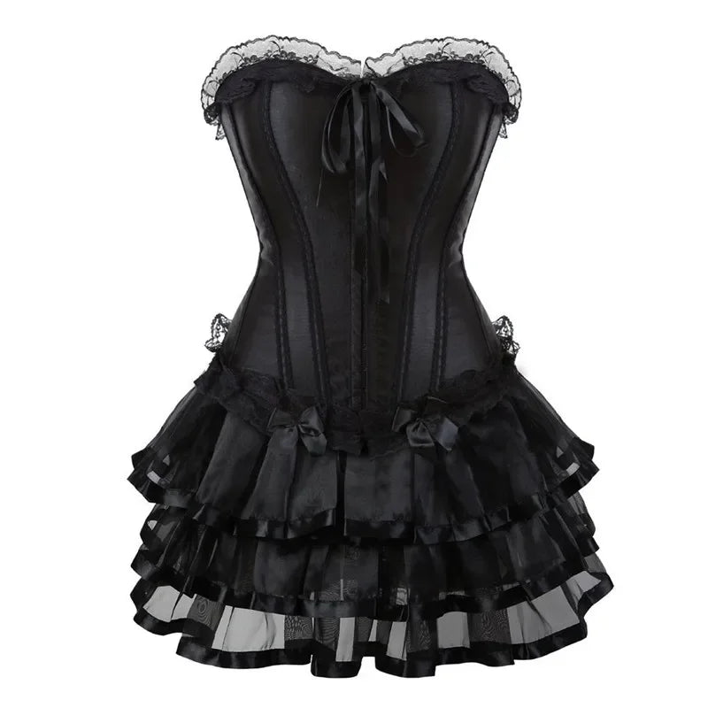 Corset Dress Gothic Halter Corset for Women Corset Bustier Skirt Victorian