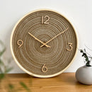 Extremely simple Nordic wall clock creative solid wood fabric base clock