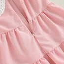 Children Girls Princess Dress Contrast Color Casual Summer A-Line Dress and Crossbody Bag for Beach Party Cute Clothes