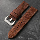 Handmade Strap 20MM 22MM 24MM Black Leather Retro