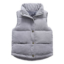 Kids Warm Vest Winter Girls Boys Thicken Waistcoat Corduroy Outerwear Vest Children Teens Cotton Jackets Coat for 2-8 years
