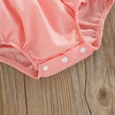 Summer Baby Rompers Clothing Infant Toddler Clothes Newborn Princess Heart Jumpsuits Headband Baby Girls Romper