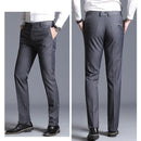 Boutique Solid Mens Casual Business Suit Pants Male Thin Trousers Groom Wedding Dress Ball Formal Suit Pants
