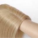 14inch Gray Blonde Mono Lace Base Hair Toppers for Women Thinning Hair Natural Real