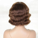 Short Pixie Deep Wavy Bob Human Hair Wigs With Bangs For Women Hair Wigs