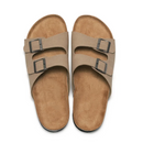 Men Cork Slippers Leather Mule Clogs Slippers Soft Cork Two Buckle Slides Footwear