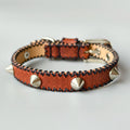 Handmade Leather Pet Collars Greyhound Dog Collar Perros Accesorios