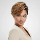 Woman with styled hair against a white background with 'Obroi' branding.