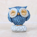 Statues Home Figurines Blue Owl Kawaii Children's Room Resin Pastoral Decoration