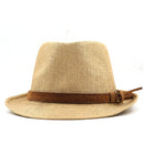 Summer Fedora Hat for Men Elegant short Brim Panama Top Jazz Beach Classic Cap
