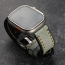 Handmade Genuine Leather Watchband Vintage Style For Apple Watch Ultra S8 S9 Head layer 49MM 45MM Italian