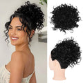 Messy Hair Bun Hair Piece Elastic Drawstring Loose Wave Large Curly Bun Short Ponytail Extension For Women