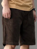 Summer American Retro Corduroy Tooling Shorts Men's Cotton Washed Straight Heavyweight Loose Casual Pants