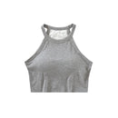Women's Bra Camisoles Camis Cropped Ribbed Tank Top Tanks Sando Singlet Vest Halter Neck Sleeveless Sexy Casual