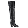 Women Long Boots Heels Leather Zipper Over The Knee Boots Autumn Winter Warm Shoes
