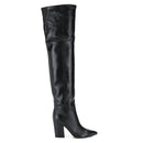 Women Long Boots Heels Leather Zipper Over The Knee Boots Autumn Winter Warm Shoes
