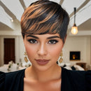 Woman with styled hair in an indoor setting, Obroi