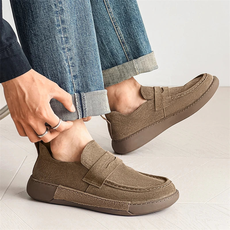 Loafers Leather Shoes for Men Handmade Comfort Casual Shoes