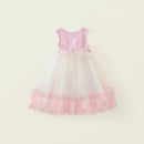 Girls' Summer Mesh Princess Dress Sleeveless Backless Puff Cake Dress Kids Trendy Birthday Outfit