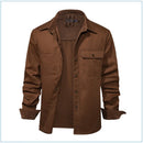 Men's Autumn Casual Plaid Button Long Sleeve Coat Urban Flannel Shirt Top