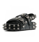 Platform Metal Rivet Belt Buckle Sandals Summer Punk Sports Casual Sandals Women Shoes