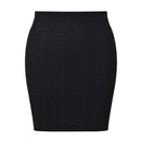 Spring And Summer Women's Dark Pattern Knitted Half Body Short Skirt