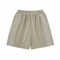 Spring Summer Men Tide Sweatpants Women Spring Striped Shorts Knee-Length Pants Chic Capris