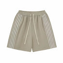 Spring Summer Men Tide Sweatpants Women Spring Striped Shorts Knee-Length Pants Chic Capris