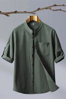 Shirts Men Summer Linen Light and Thin Loose Casual Shirt Men Clothing
