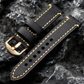 Handmade Head Strap with Bronze Buckle Men Style Brushed Leather Bracelet