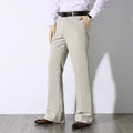 Men Spring Summer Leisure Flared Leg Trousers Men Business Casual Pants Male Bell Bottom Pant