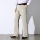 Men Spring Summer Leisure Flared Leg Trousers Men Business Casual Pants Male Bell Bottom Pant